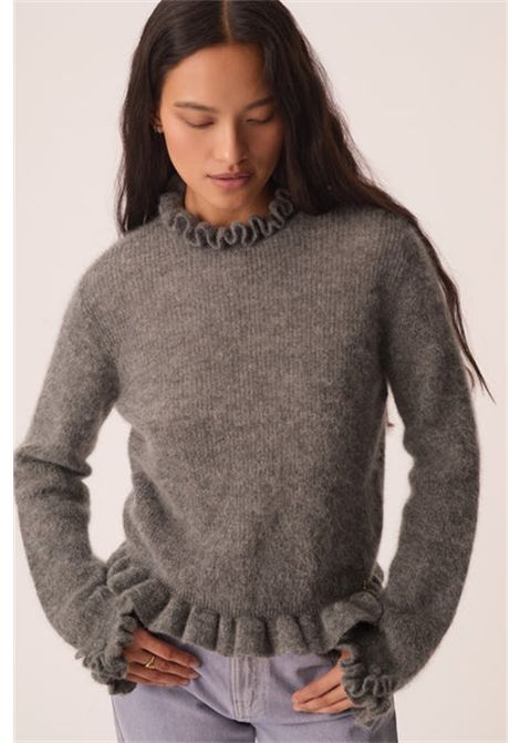 Des Petits Hauts Women's Canello Medium Grey Super Kid Mohair & Baby Alpaca Jumper Des Petits Hauts |  | 1H26005108175